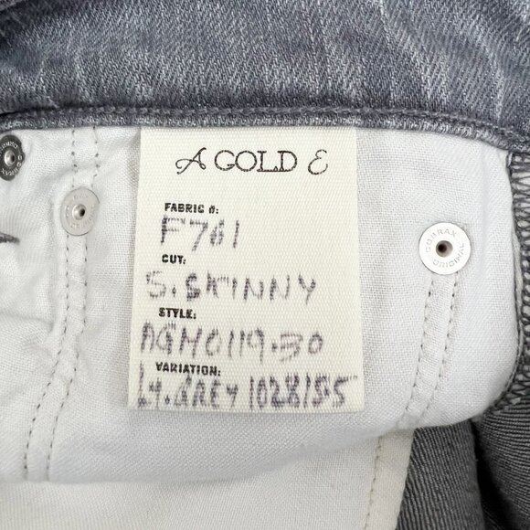 Agolde Jeans Women's 30 Grey Mid-Rise Skinny Distressed Premium Denim - Picture 7 of 16